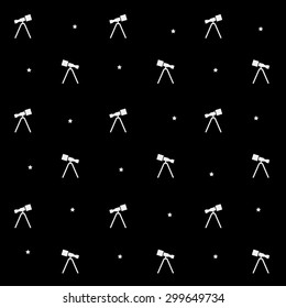 Geometric simple black and white minimal pattern, space, telescope