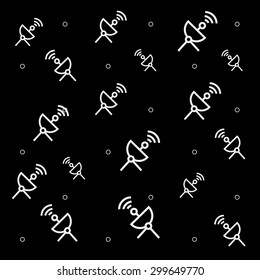 Geometric simple black and white minimal pattern, space
