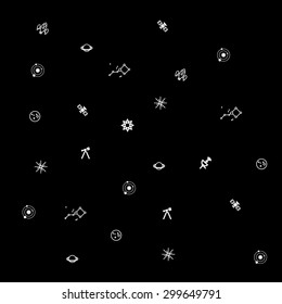 Geometric simple black and white minimal pattern, space