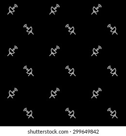 Geometric simple black and white minimal pattern, space