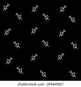 Geometric simple black and white minimal pattern, space