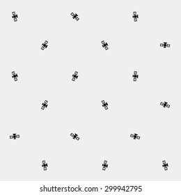 Geometric simple black and white minimal pattern, space, rocket, shuttle, spaceship