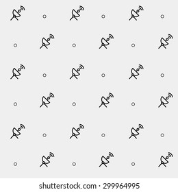 Geometric simple black and white minimal pattern, space