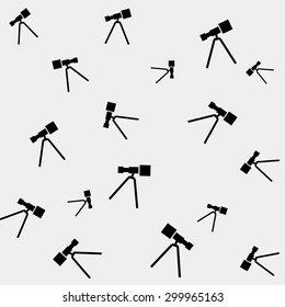 Geometric simple black and white minimal pattern, space, telescope