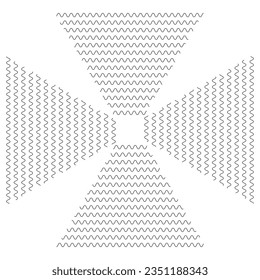 Geometrisches einfaches, minimalistisches Muster in Schwarz und Weiß, diagonale dünne Linien. Kann als Bildschirmhintergrund, Hintergrund oder Textur verwendet werden. Sammlung nahtloser geometrischer Formen 