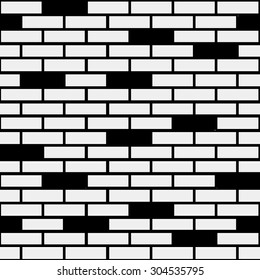 Geometric simple black and white minimalistic pattern, brick. Can be used as wallpaper, background or texture.
