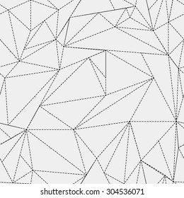 Geometric simple black and white minimalistic pattern, triangles or stained-glass window. Can be used as wallpaper, background or texture.