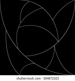 Geometric simple black and white minimalistic pattern, curved lines. Can be used as wallpaper, background or texture.