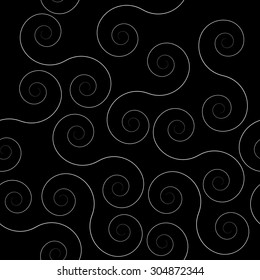 Geometric simple black and white minimalistic pattern, curved lines. Can be used as wallpaper, background or texture.