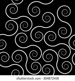 Geometric simple black and white minimalistic pattern, curved lines. Can be used as wallpaper, background or texture.