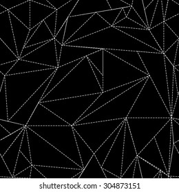 Geometric simple black and white minimalistic pattern, triangles or stained-glass window. Can be used as wallpaper, background or texture.