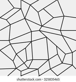 Geometric simple black and white minimalistic pattern, rectangles or stained-glass window. Can be used as wallpaper, background or texture.