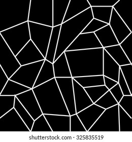 Geometric simple black and white minimalistic pattern, rectangles or stained-glass window. Can be used as wallpaper, background or texture.