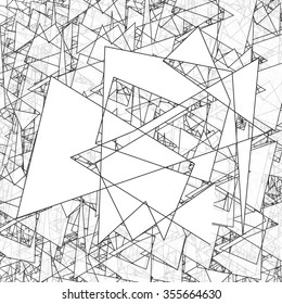 Geometric simple black and white minimalistic pattern triangles. Can be used as wallpaper, background or texture.
