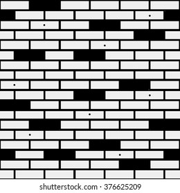 Geometric simple black and white minimalistic pattern, brick. Can be used as wallpaper, background or texture.