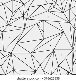 Geometric simple black and white minimalistic pattern, triangles or stained-glass window. Can be used as wallpaper, background or texture.