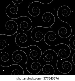 Geometric simple black and white minimalistic pattern, curved lines. Can be used as wallpaper, background or texture.