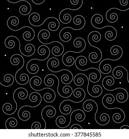 Geometric simple black and white minimalistic pattern, curved lines. Can be used as wallpaper, background or texture.