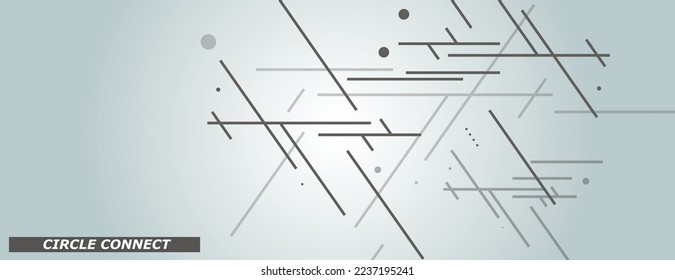 Geometric simple blue dynamic lines. Futuristic graphic design illustration. Banner abstract background.