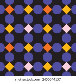 Geometric simple funky seamless pattern design vector