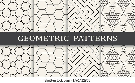 Geometric Simple Line Graphic Patern Set