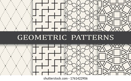 geometric simple line graphic patern set