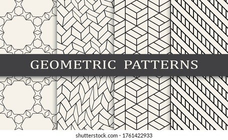 geometric simple line graphic patern set