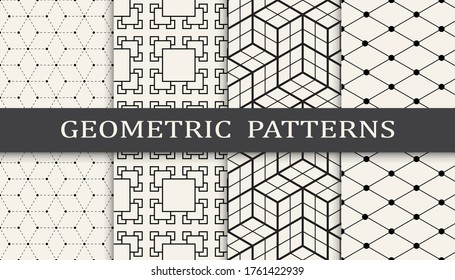 geometric simple line graphic patern set