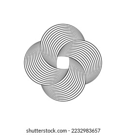 Geometric simple logo. Editable outline strokes.