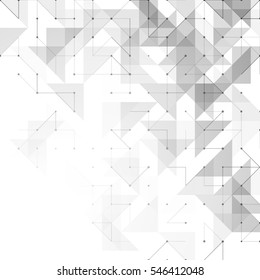 Geometric simple minimalistic background. Triangles dotted pattern. Vector illustration