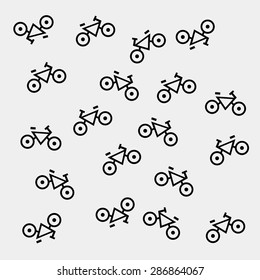 Geometric simple monochrome minimalistic pattern of impossible shapes