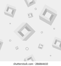 Geometric simple monochrome minimalistic pattern of impossible shapes