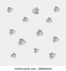 Geometric simple monochrome minimalistic pattern of impossible shapes