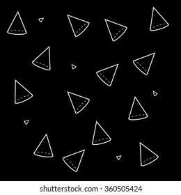 Geometric simple monochrome minimalistic pattern of cone or triangle  shapes