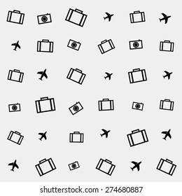 Geometric simple monochrome minimalistic vector holiday pattern