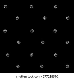 Geometric simple monochrome minimalistic vector pattern, strawberry