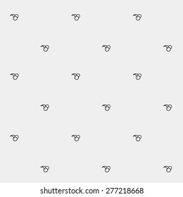 Geometric simple monochrome minimalistic vector pattern, cherry, berry