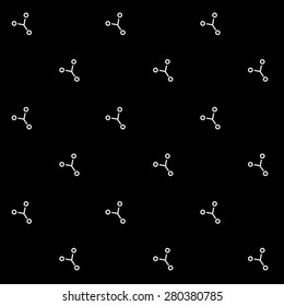 Geometric simple monochrome minimalistic vector pattern, science
