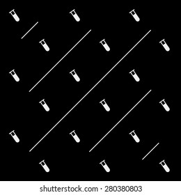 Geometric simple monochrome minimalistic vector pattern, science, tube