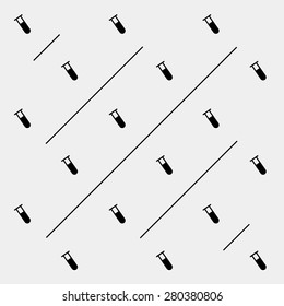 Geometric simple monochrome minimalistic vector pattern, science, tube