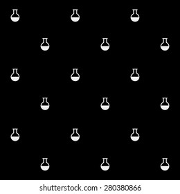 Geometric simple monochrome minimalistic vector pattern, science, bulb