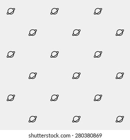 Geometric simple monochrome minimalistic vector pattern, science, planets