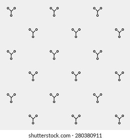 Geometric simple monochrome minimalistic vector pattern, science