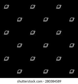 Geometric simple monochrome minimalistic vector pattern, science, planets