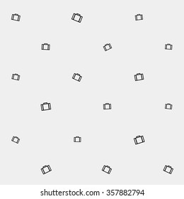 Geometric simple monochrome minimalistic vector holiday pattern, suitcase or bag