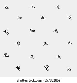 Geometric simple monochrome minimalistic vector holiday pattern, cocktails