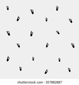 Geometric simple monochrome minimalistic vector pattern, cocktails