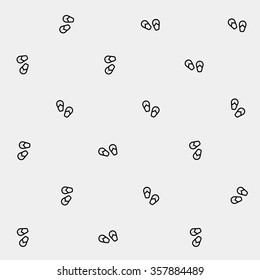 Geometric simple monochrome minimalistic vector pattern, flip flops