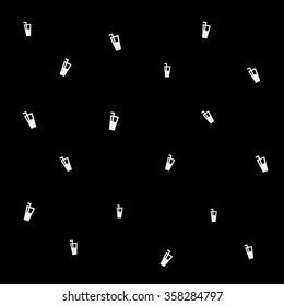 Geometric simple monochrome minimalistic vector holiday pattern, cocktails