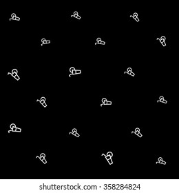 Geometric simple monochrome minimalistic vector holiday pattern, cocktails